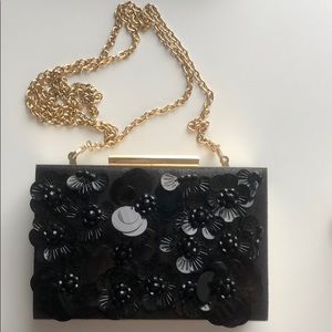 INC evening embroider wallet on chain